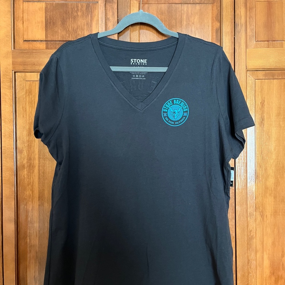 Stone Brewing- Black  V-Neck T-Shirt